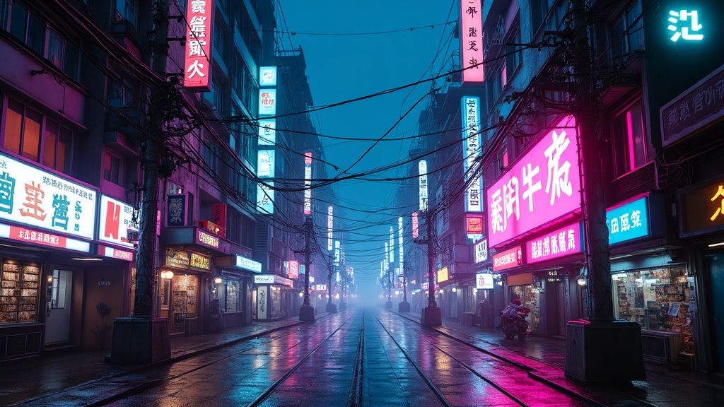 Cypher Runner world — neon megacity street level